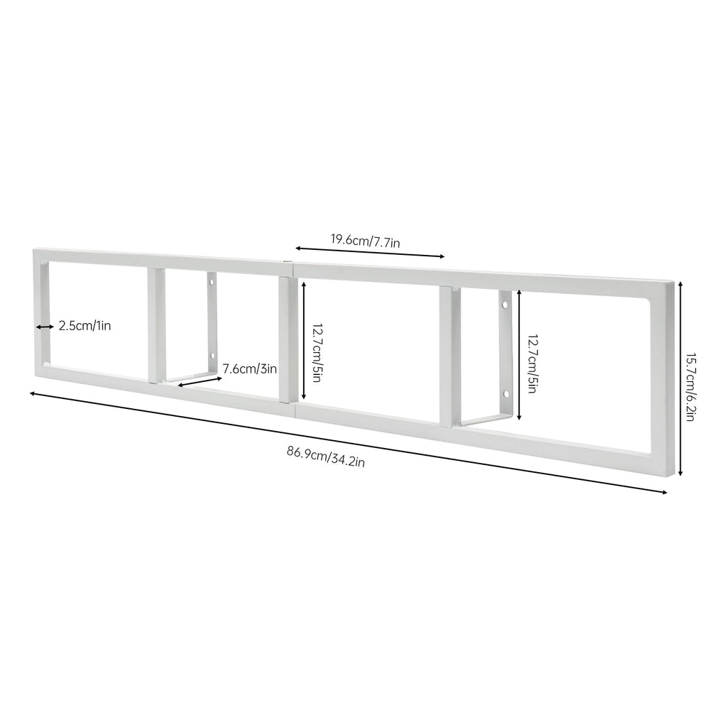 2 Pcs 34Inch White Wall Mount CD DVD Storage Shelf X505