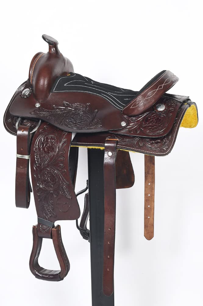 Dark Brown Leather Western Saddle S218592