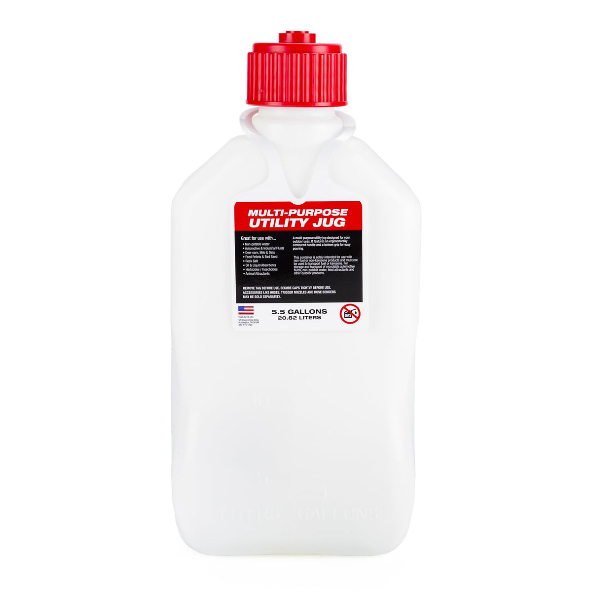5.5 Gallon Square Motorsport Jug with Standard Hose 2 Pack V75448