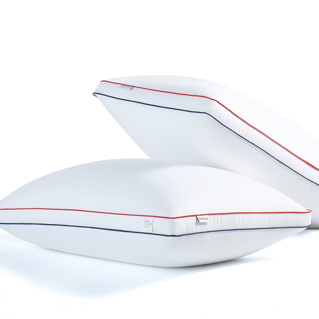 Queen Size Set of 2 Cooling Down Alternative Gusseted Pillows S671372