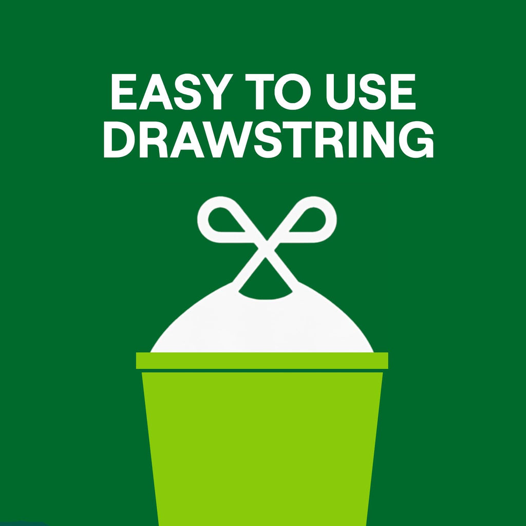 13 Gallon Drawstring Tall Kitchen Trash Bags O5837