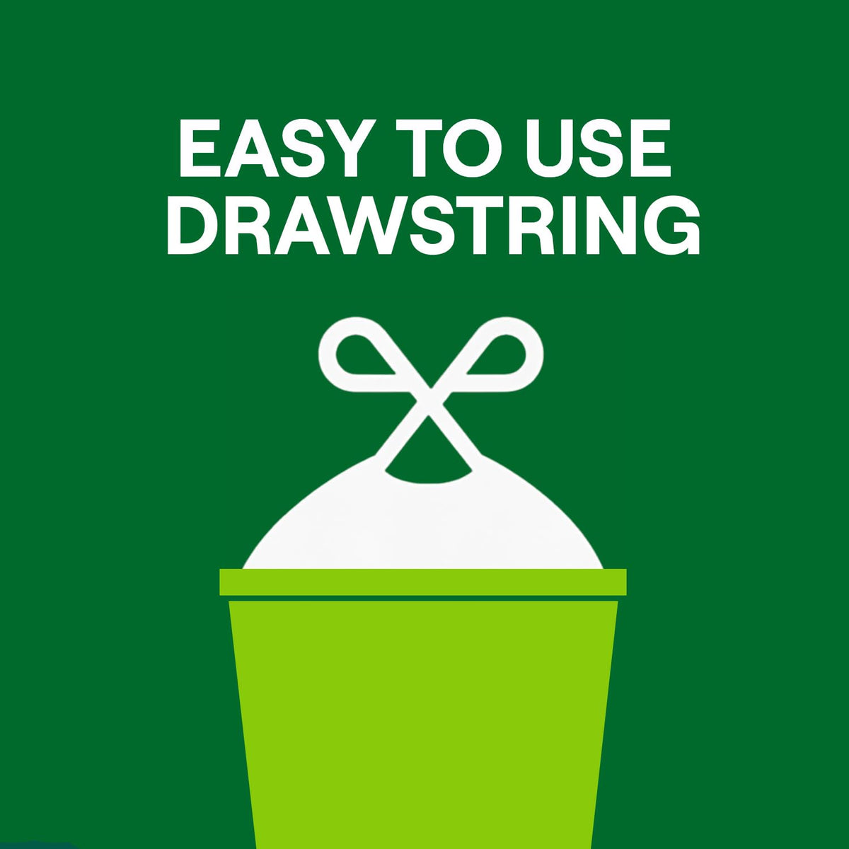 13 Gallon Drawstring Tall Kitchen Trash Bags O5837