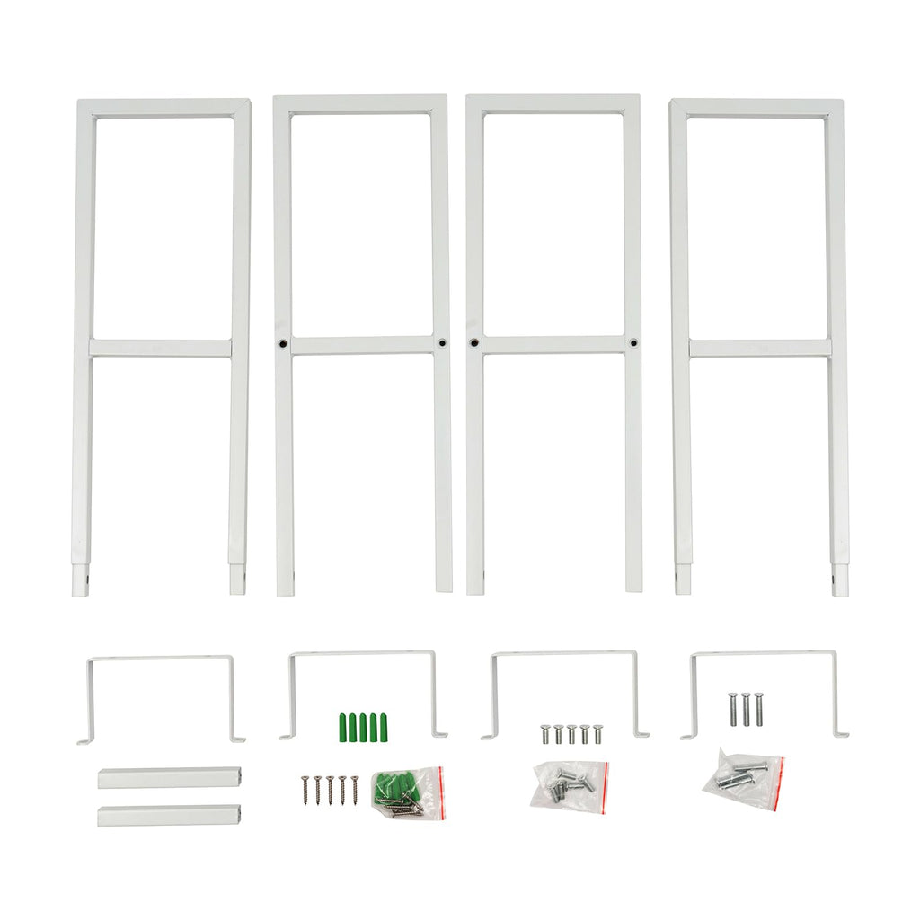 2 Pcs 34Inch White Wall Mount CD DVD Storage Shelf X505