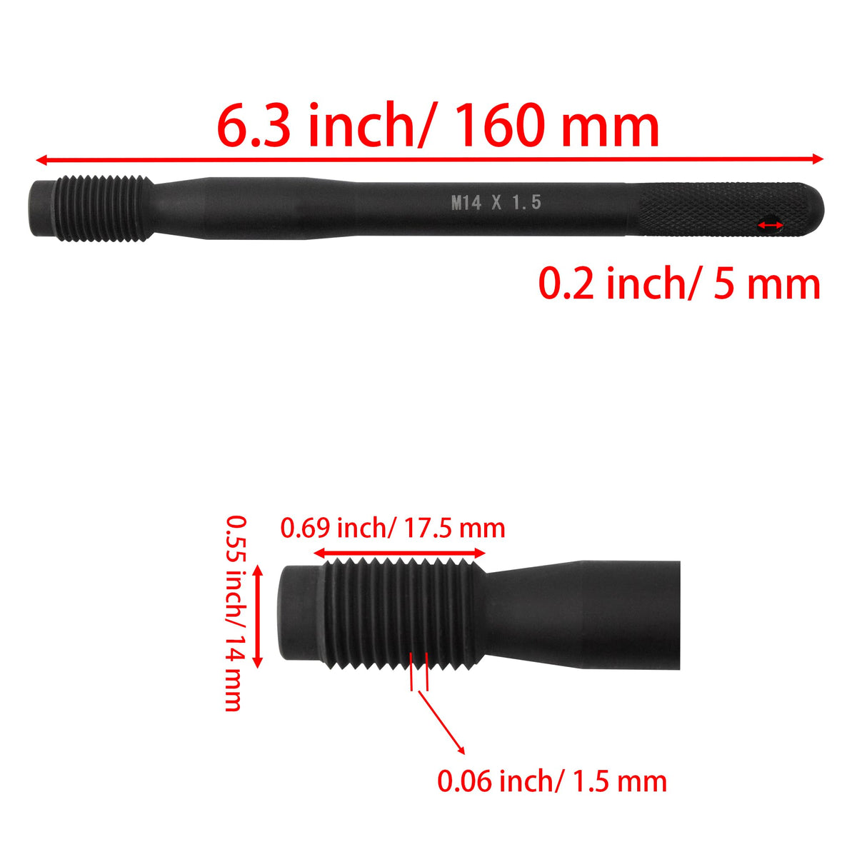 M14x1.5 Steel Wheel Alignment Pin Y49662