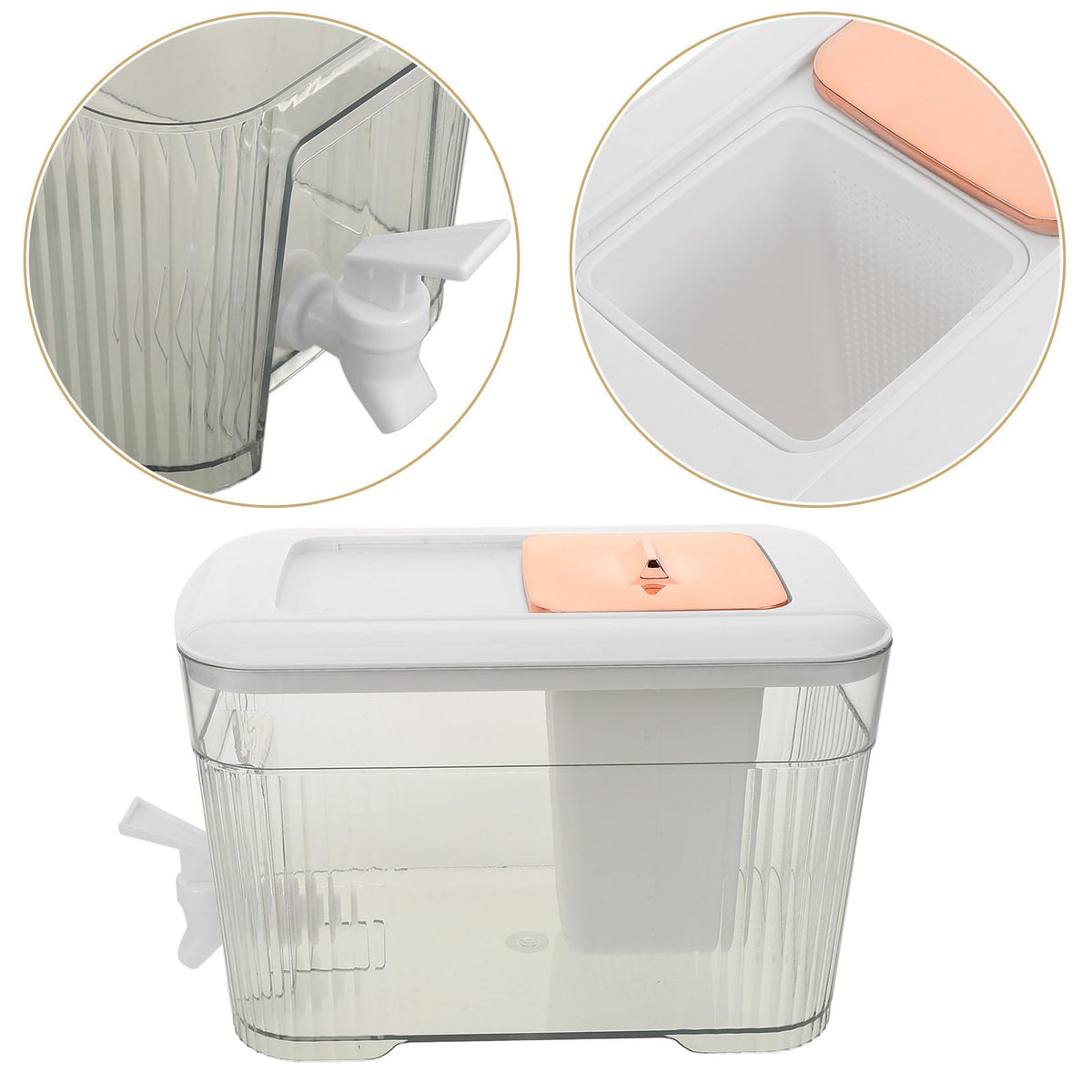 Cold Water Jug with Faucet White C149552