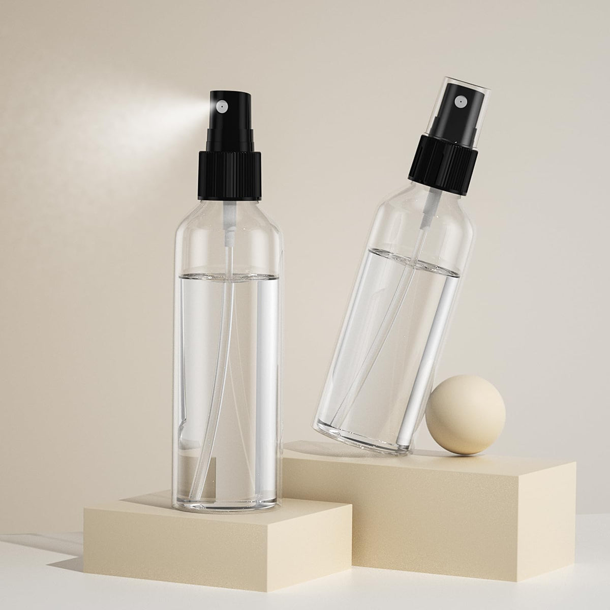 2.7oz/80ml 100PCS Plastic Spray Bottles N681497