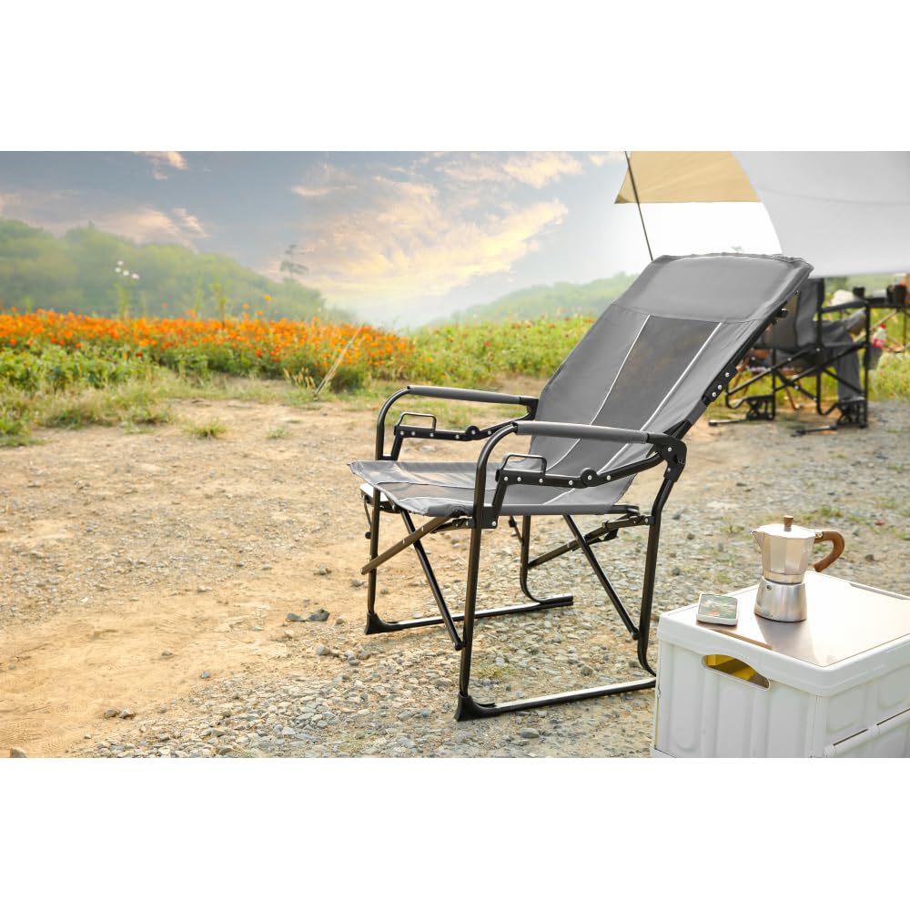 Oversized Portable Folding Camping Chair with Side Table B664271