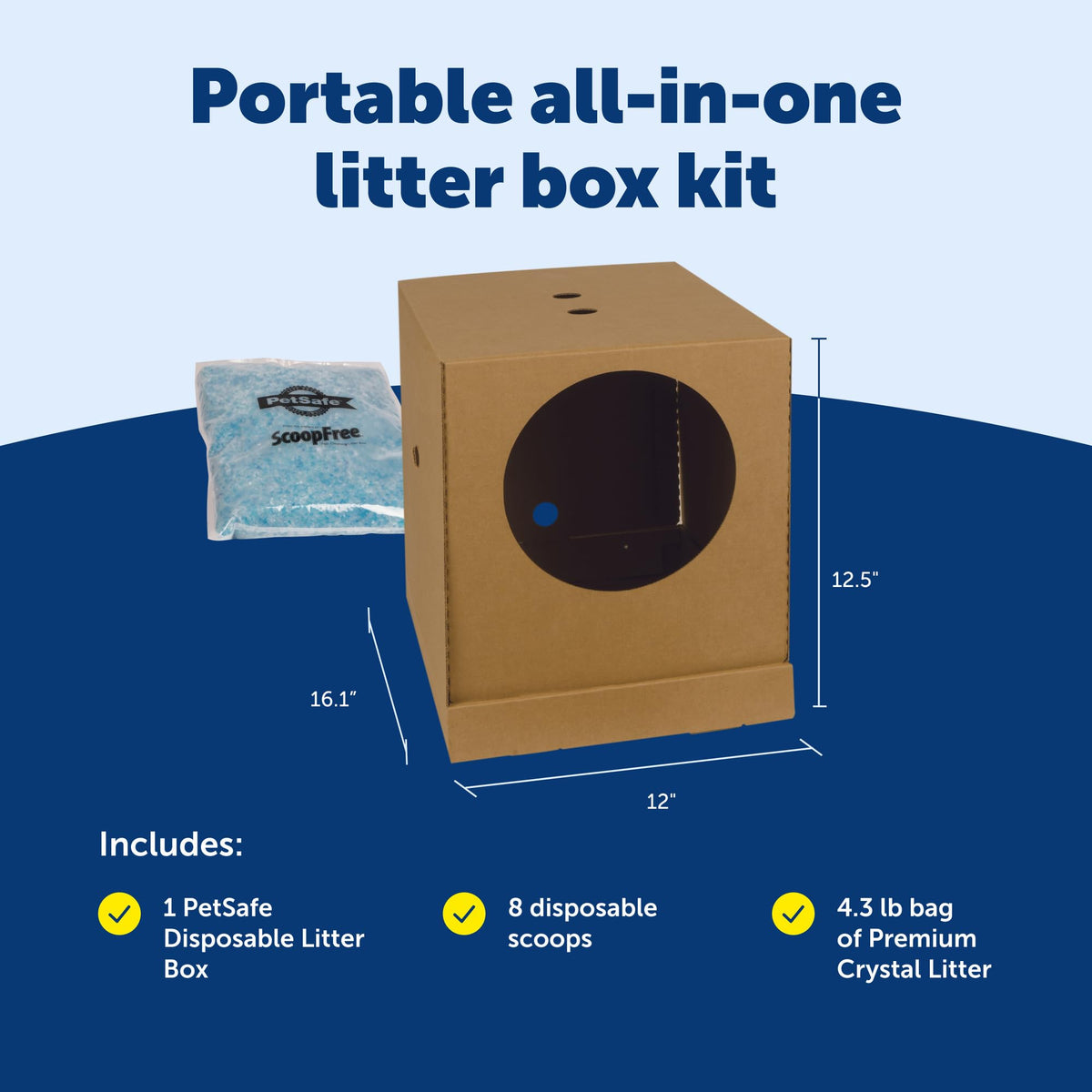Disposable Litter Box, Fresh Scent, 4.3Lb Bag K937746