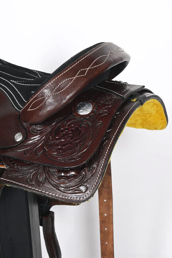 Dark Brown Leather Western Saddle S218592