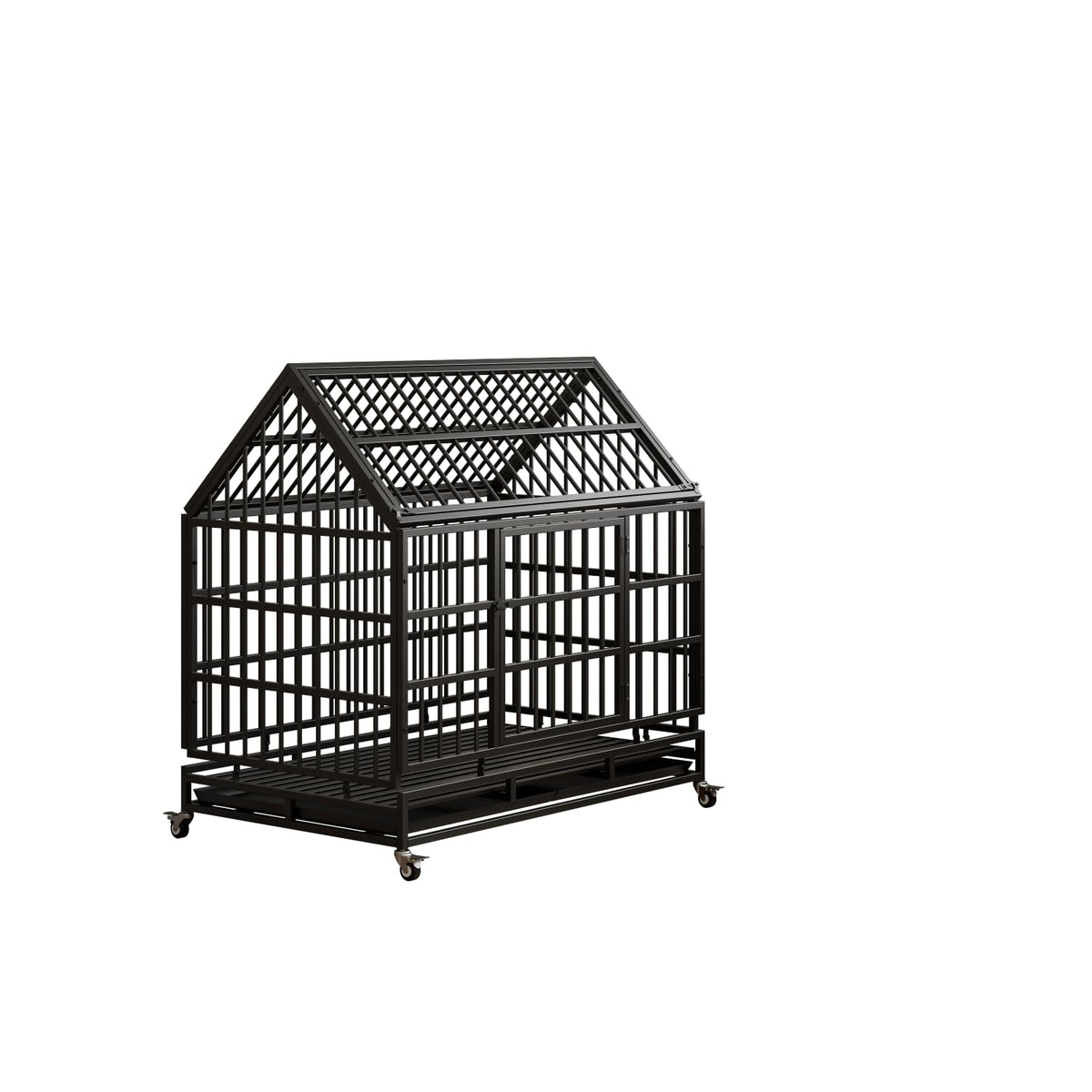 48 Inch Heavy Duty Dog Crate with Wheels H19008