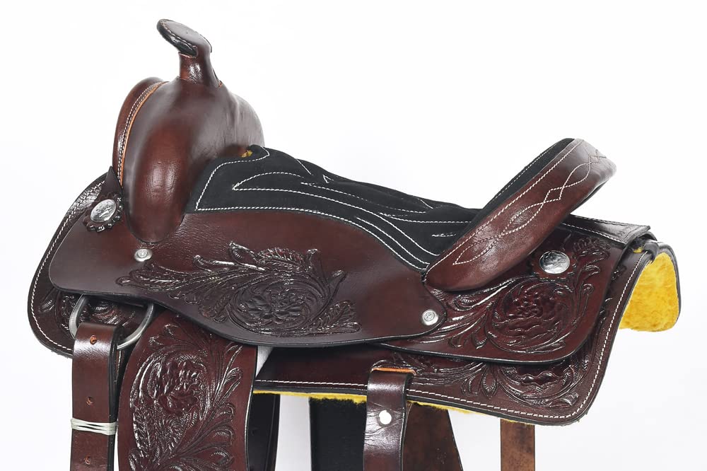 Dark Brown Leather Western Saddle S218592