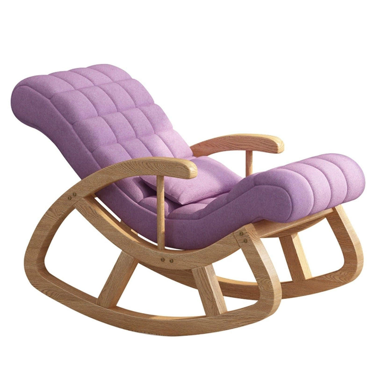 Upholstered Rocking Chair with High Backrest U50005