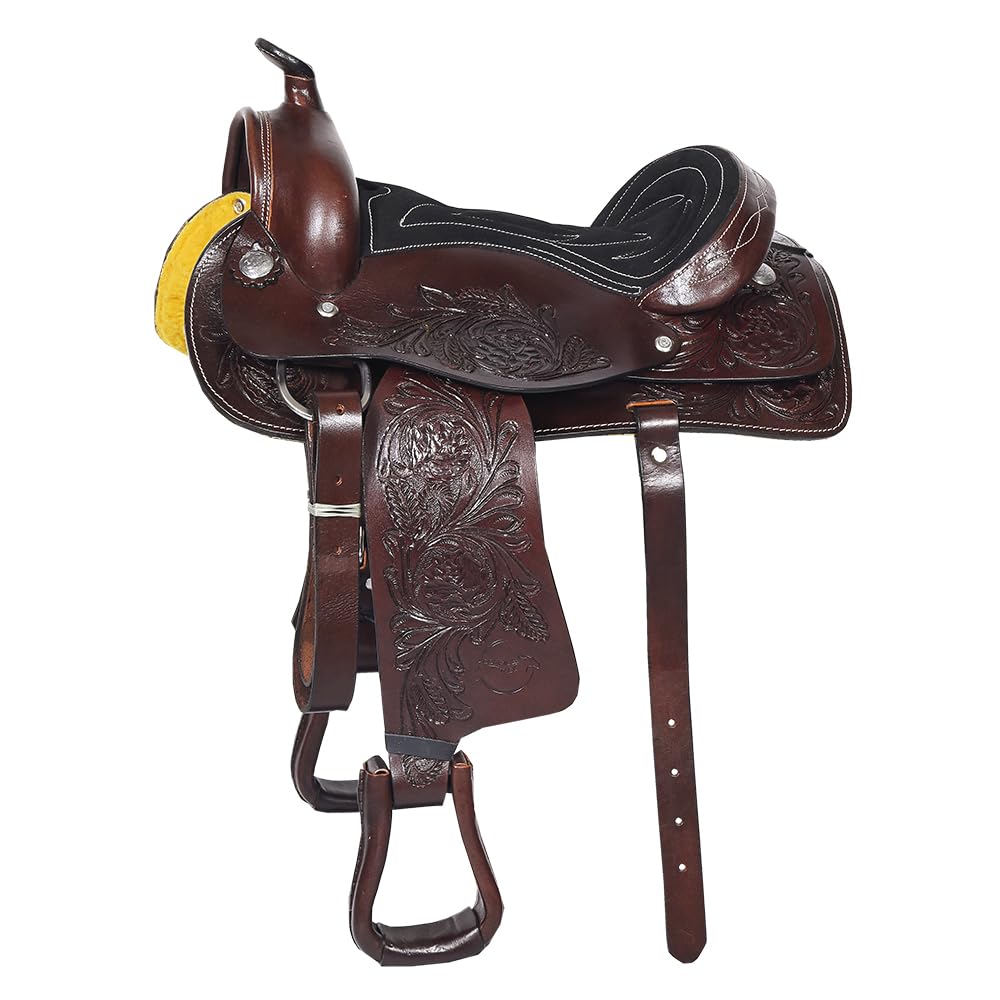 Dark Brown Leather Western Saddle S218592