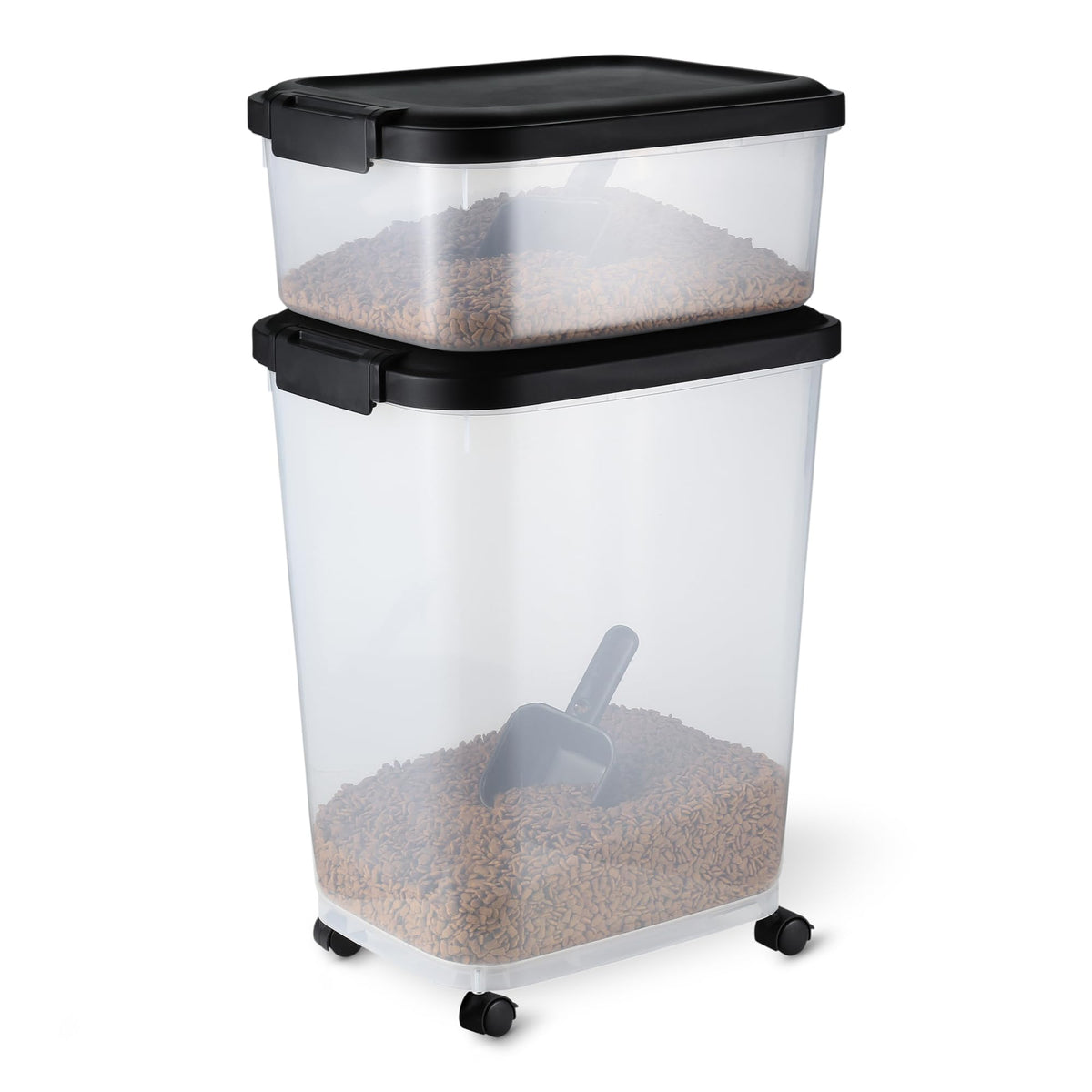 30lbs and 10lbs Pet Food Storage Container Set with Scoop F8873