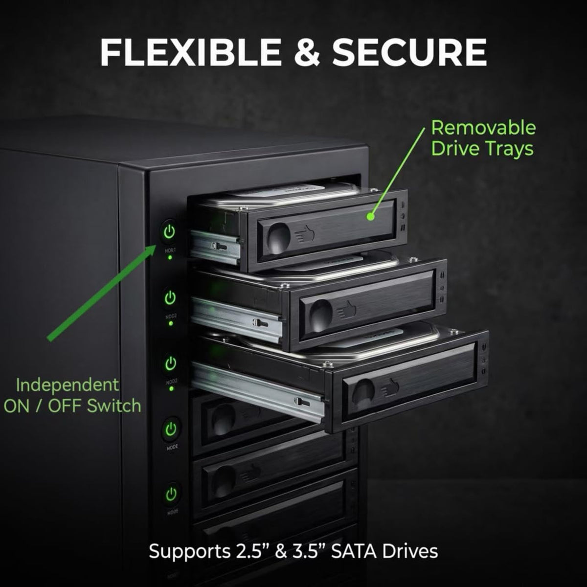 USB 4.0 40Gbps Type-C 8 Bay 2.5 Inch and 3.5 Inch SATA Hard Drive Enclosure F297