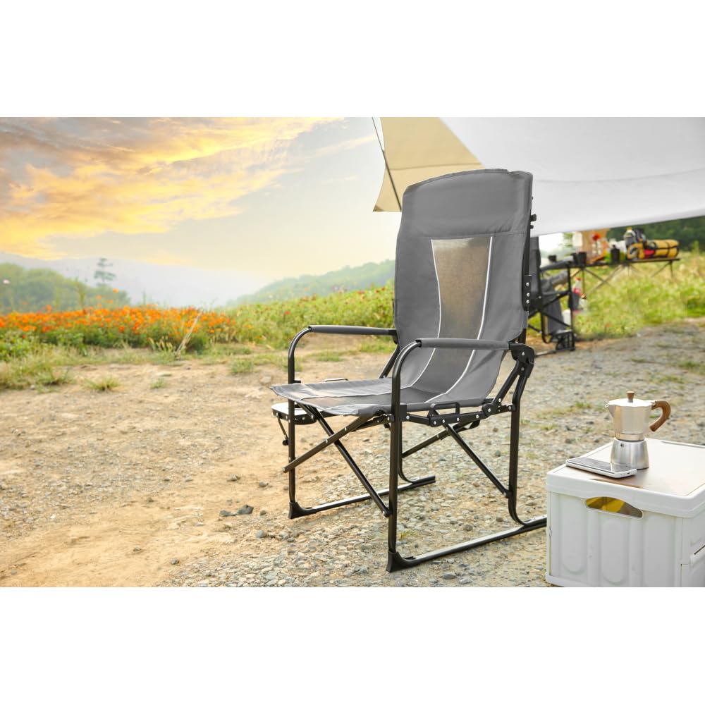 Oversized Portable Folding Camping Chair with Side Table B664271
