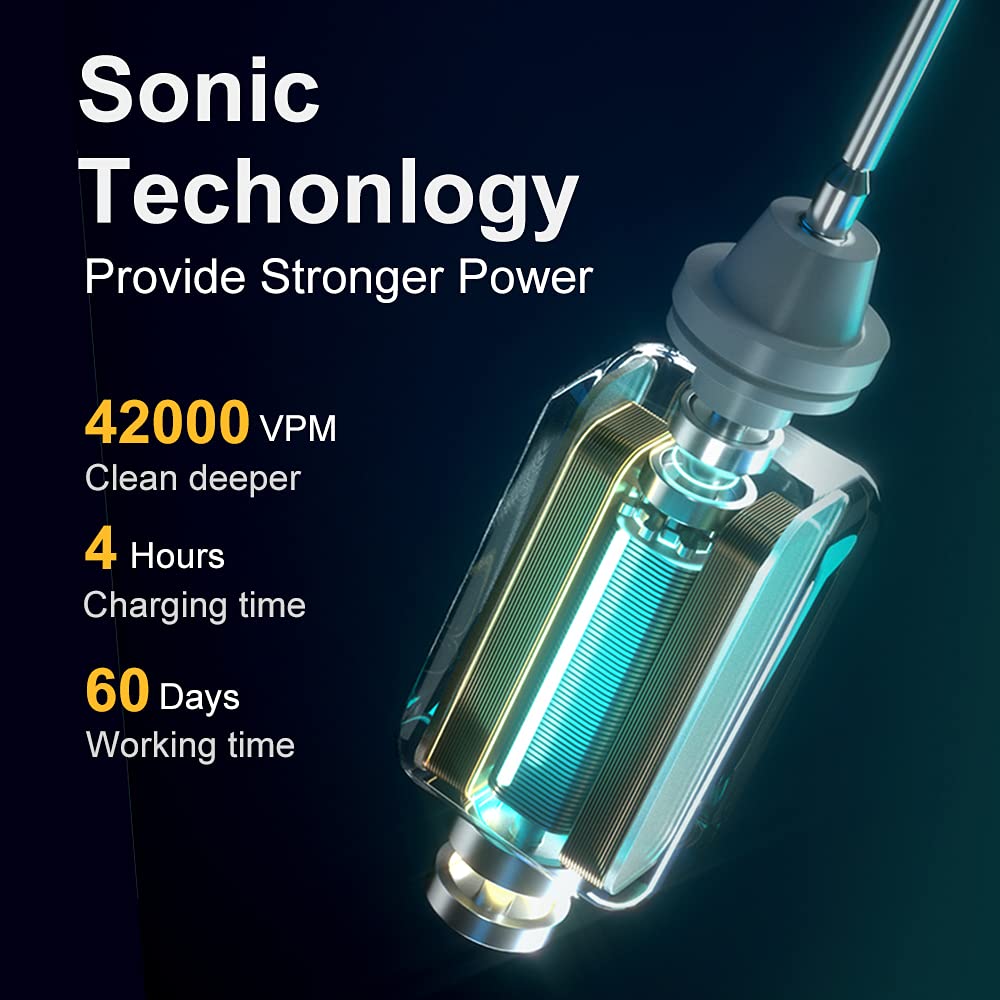 2 Pack Sonic Electric Toothbrush with 8 Heads U99466