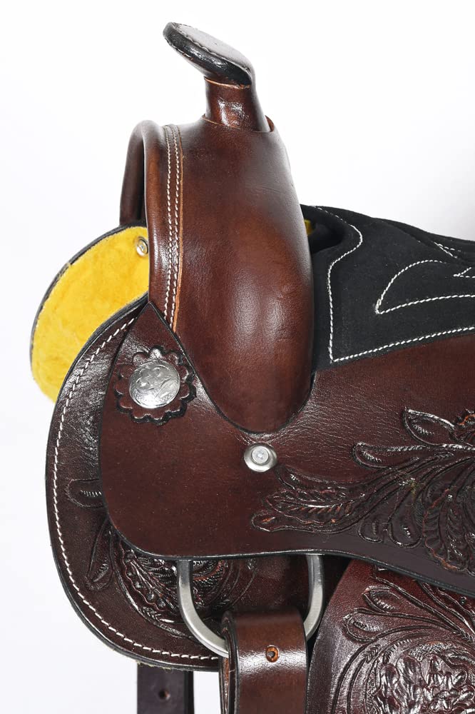 Dark Brown Leather Western Saddle S218592