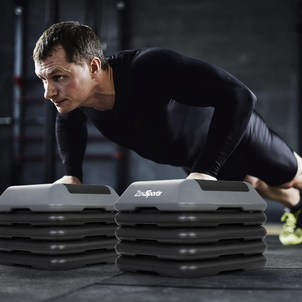 Adjustable Aerobic Step Platform with 4 Risers E956055