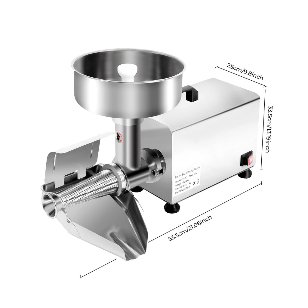 450W Electric Food Strainer with Filter and Trough B5929