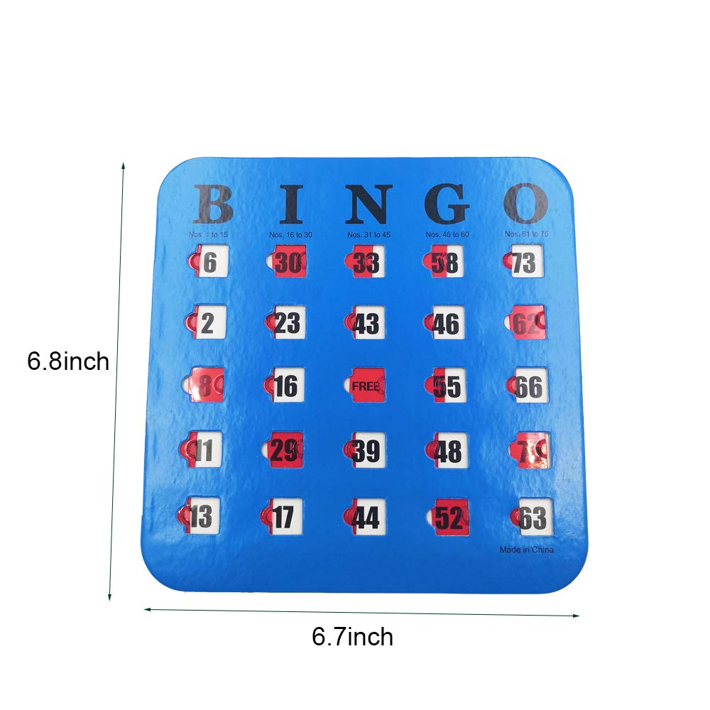 5 Pack Multi Color Extra Thick Stitched Bingo Cards E870