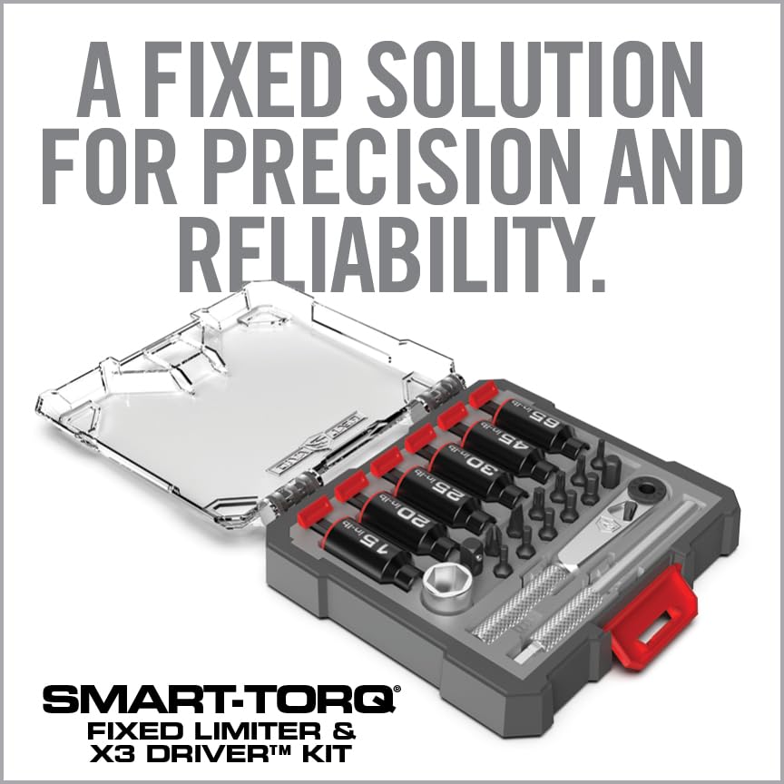 Torque Screwdriver & Ratcheting Driver Tool Set with 12 Bits & Storage Case E36934