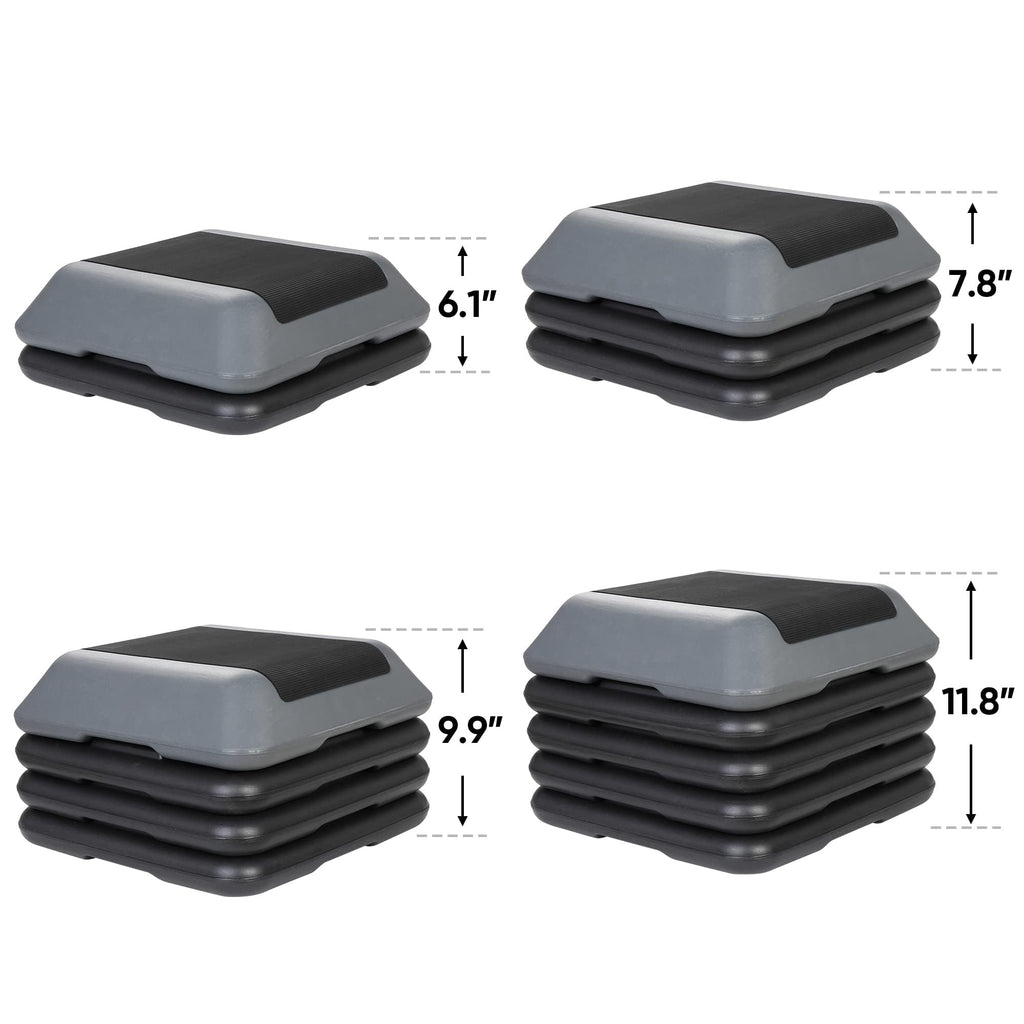 Adjustable Aerobic Step Platform with 4 Risers E956055