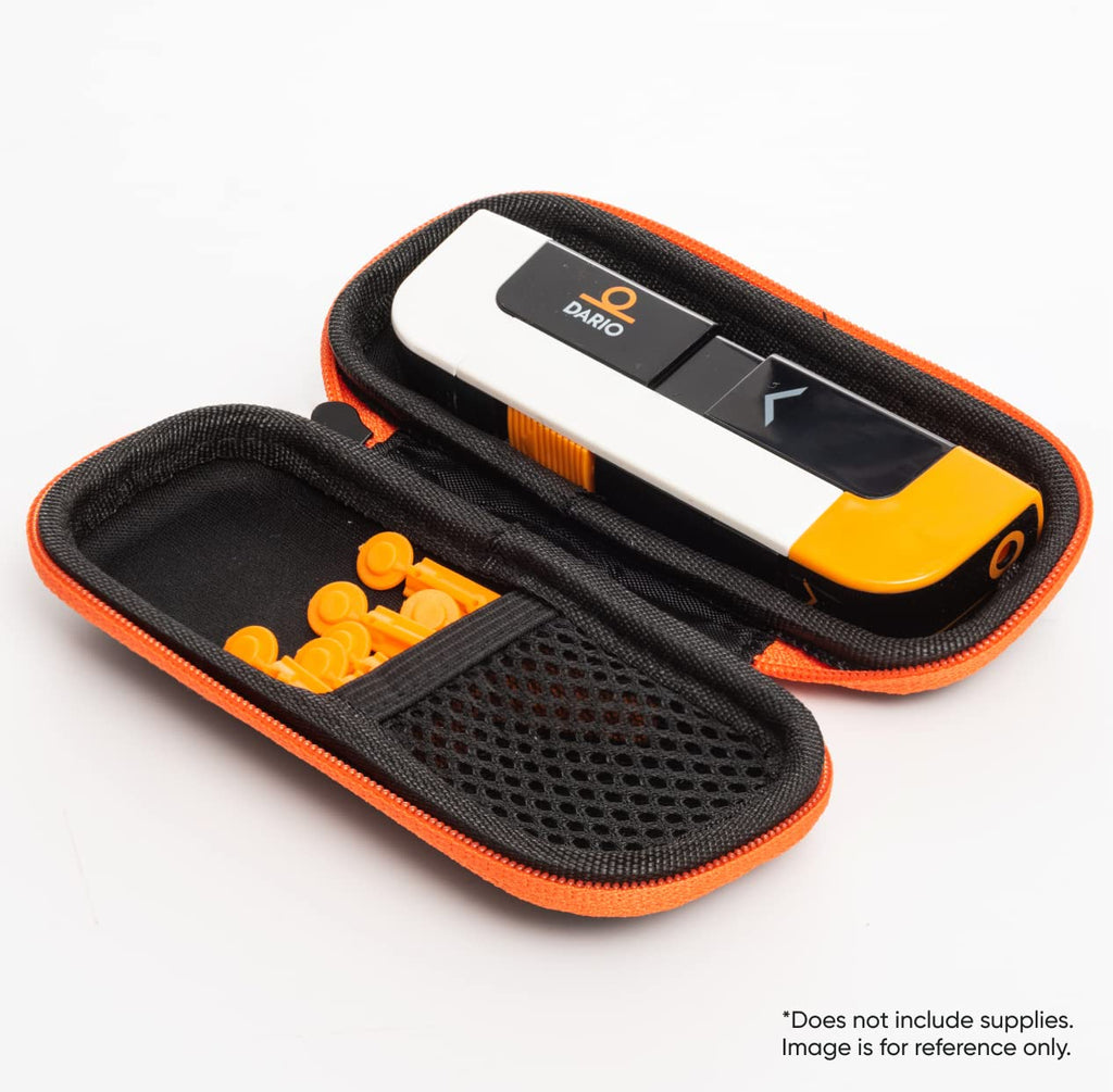 Black Diabetes Travel Case and 100 Sterile Lancets F581