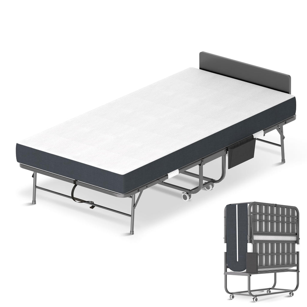 Folding Bed with Mattress & Headboard K423964