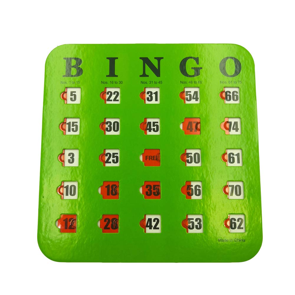 5 Pack Multi Color Extra Thick Stitched Bingo Cards E870