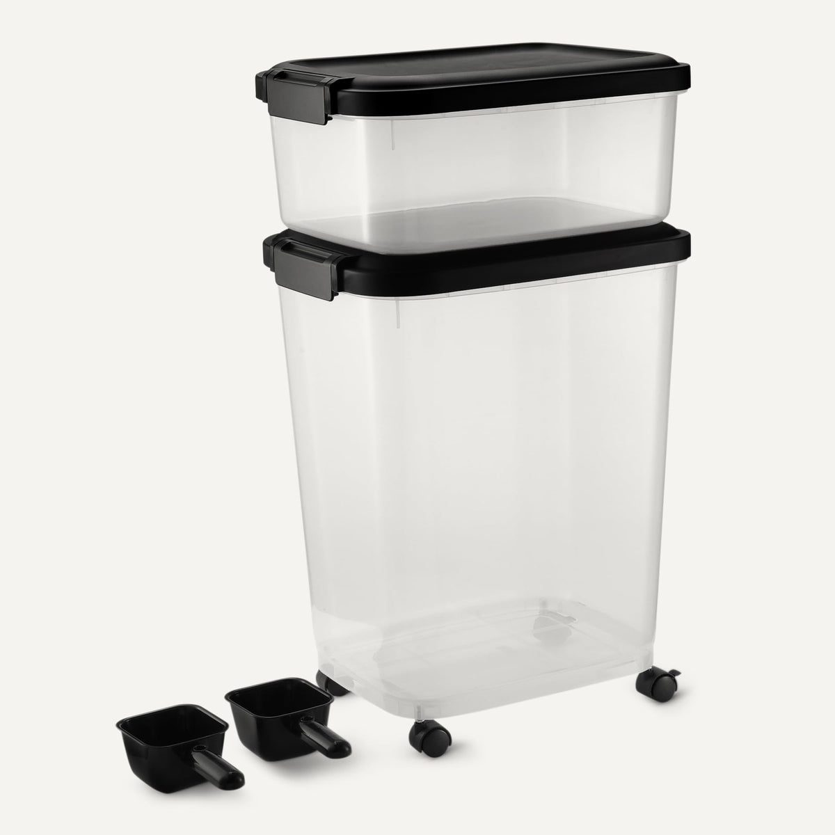 30lbs and 10lbs Pet Food Storage Container Set with Scoop F8873