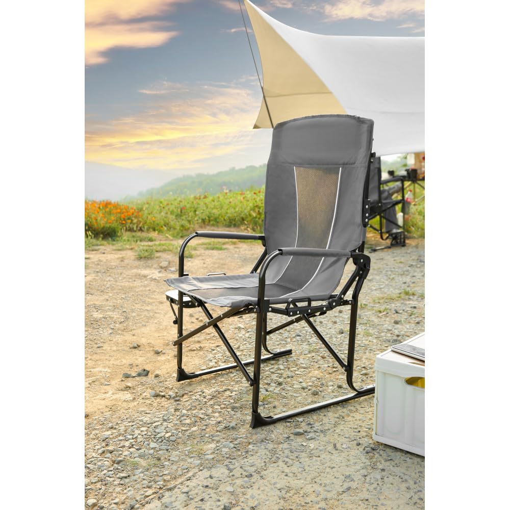 Oversized Portable Folding Camping Chair with Side Table B664271