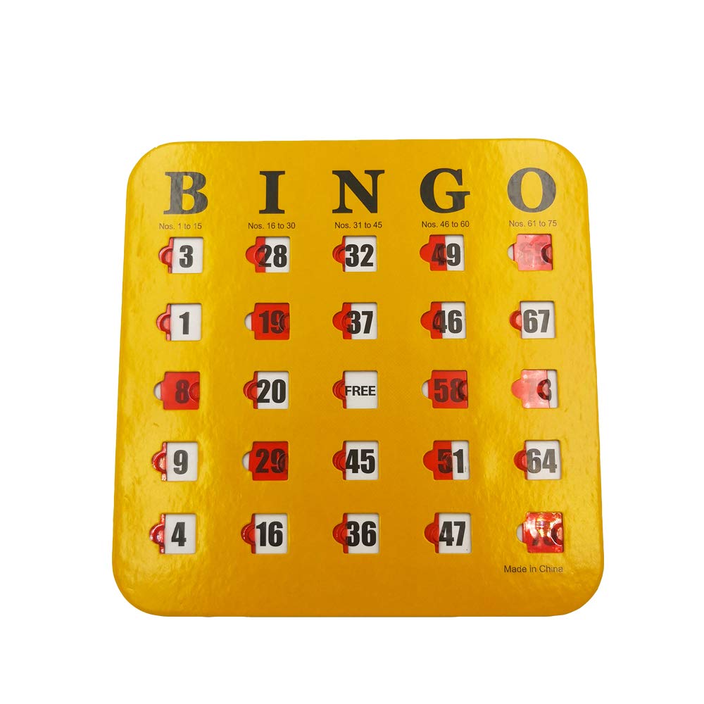 5 Pack Multi Color Extra Thick Stitched Bingo Cards E870