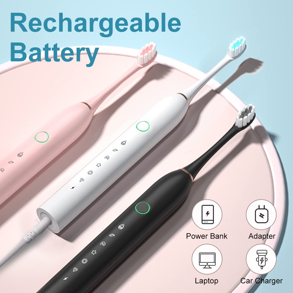 2 Pack Sonic Electric Toothbrush with 8 Heads U99466