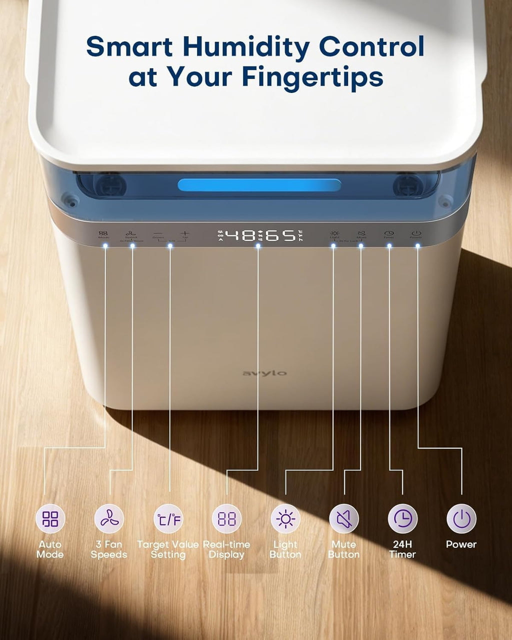 White Dehumidifier with Pump and Hose G9624