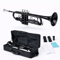Bb Standard Trumpet Set with Hard Case, 7C Mouthpiece, Cleaning Cloth & Gloves J43491