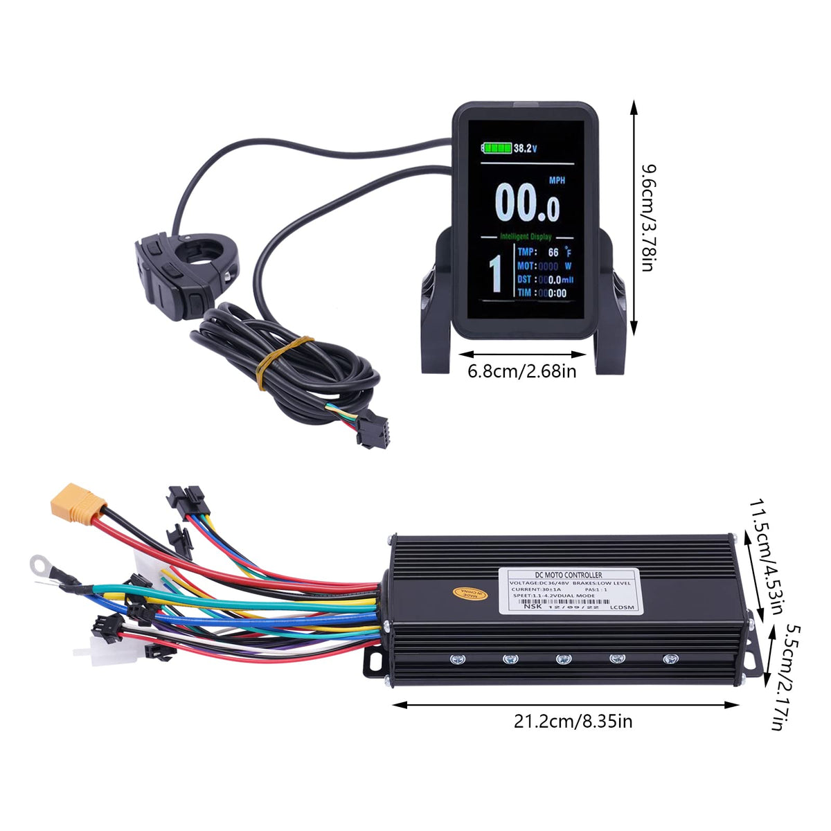 48V 1000W E-Bike Conversion Kit with Display Brushless Gearless Motor Q87006