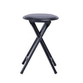 18-Inch Folding Stool with Padded Seat, Black (1 Pack) U594456