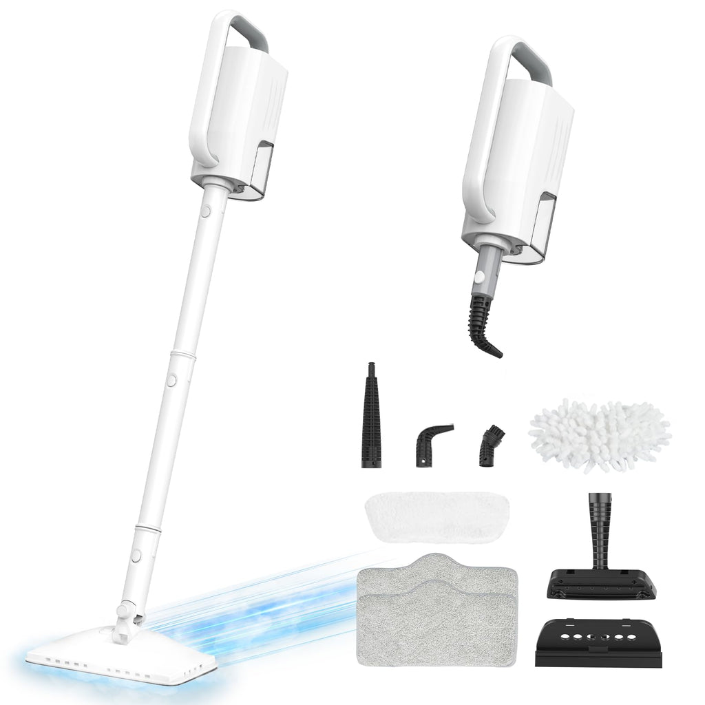 1200W Rotatable Steam Mop with 2 Modes, 400ML Tank, 23FT Cord J975889
