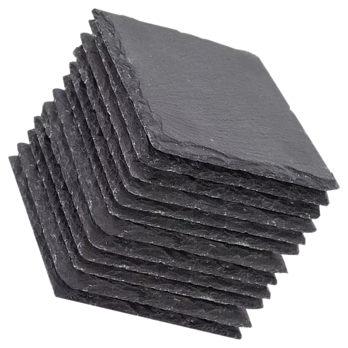 Natural Stone Drink Coasters 12 Pcs Square T703176