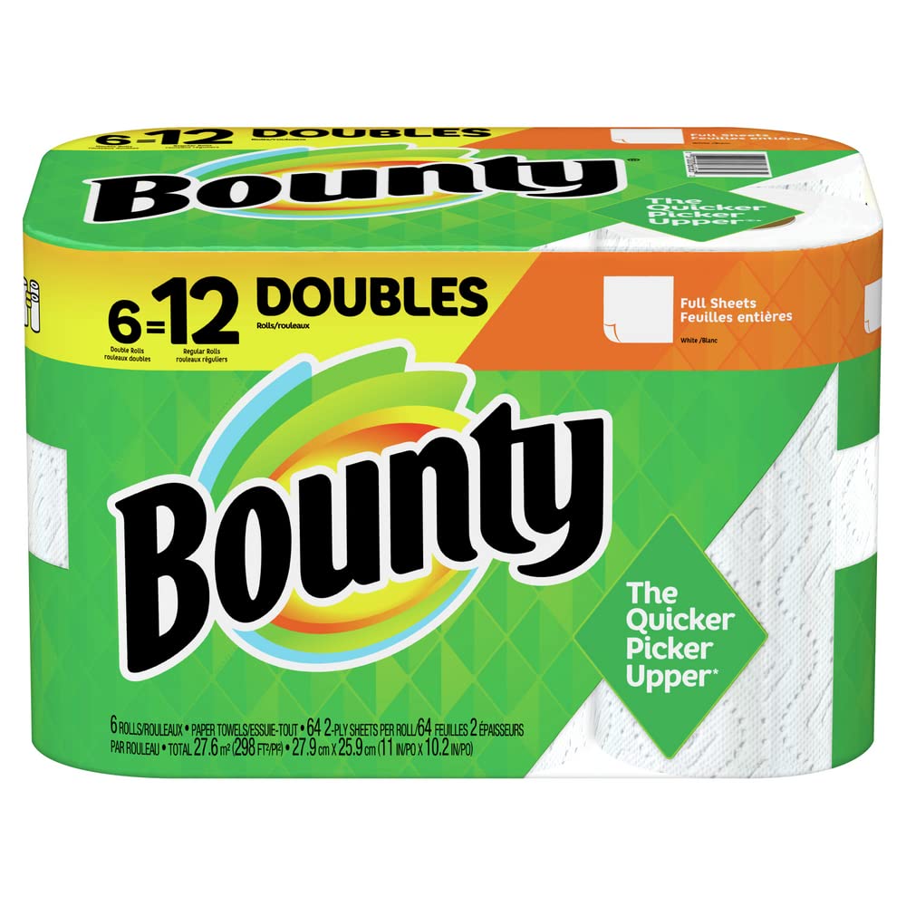 White Paper Towels, 6 Double Rolls Z775