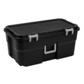 22 Gallon Black Lockable Rolling Storage Footlocker D65810