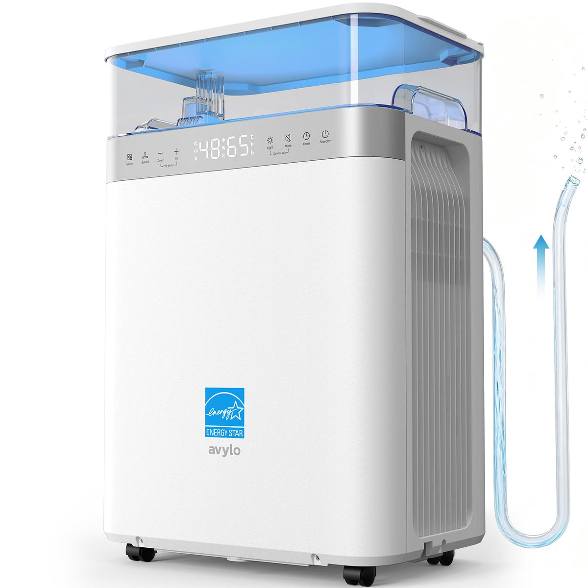 White Dehumidifier with Pump and Hose G9624
