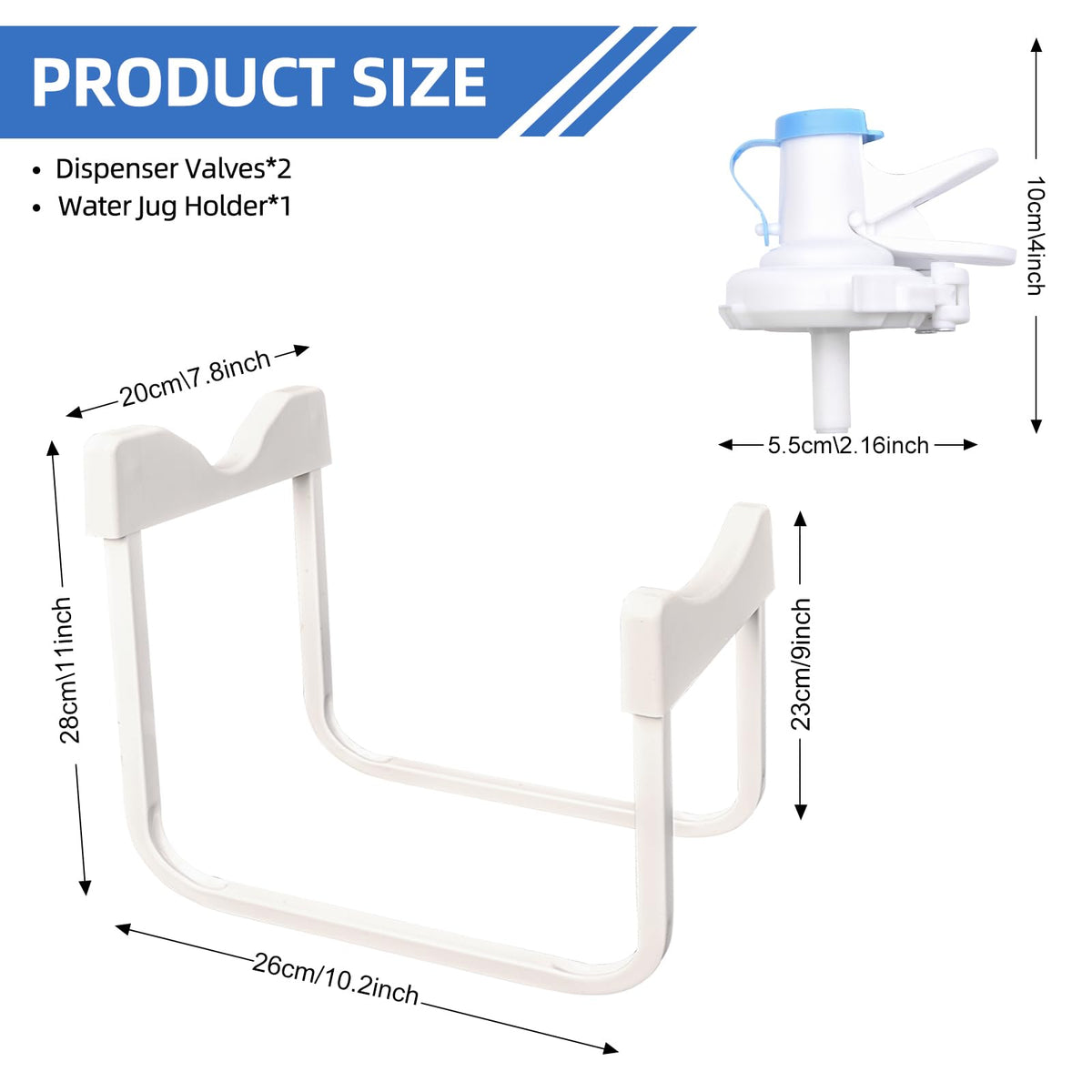 5 Gallon Detachable Metal Water Dispenser Stand and 2 Valves Y6323