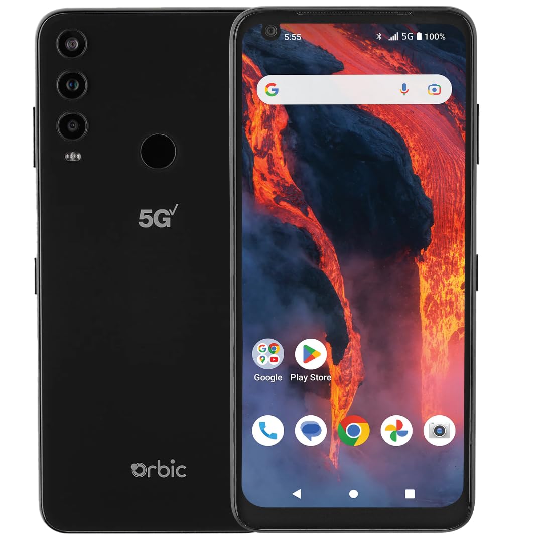 5G Smartphone 64GB 6GB 6.78" HD+ 48MP Triple Camera Black X5516