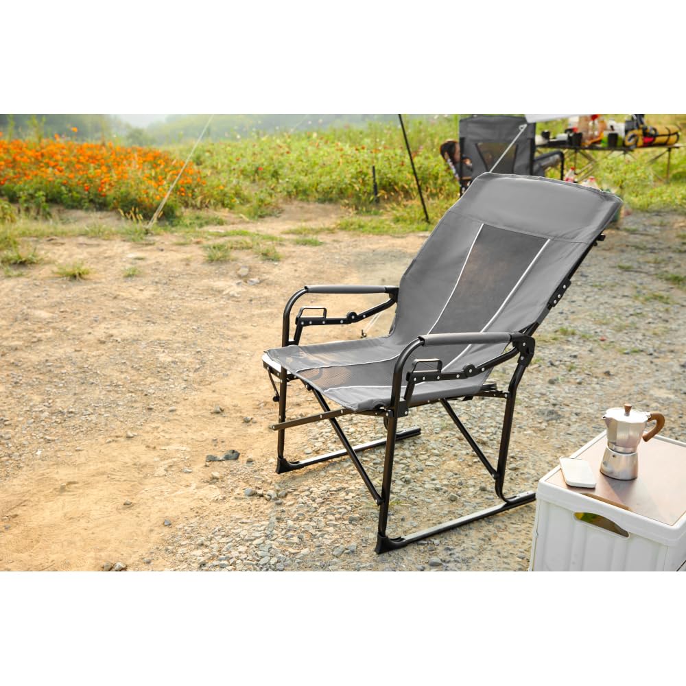 Oversized Portable Folding Camping Chair with Side Table B664271
