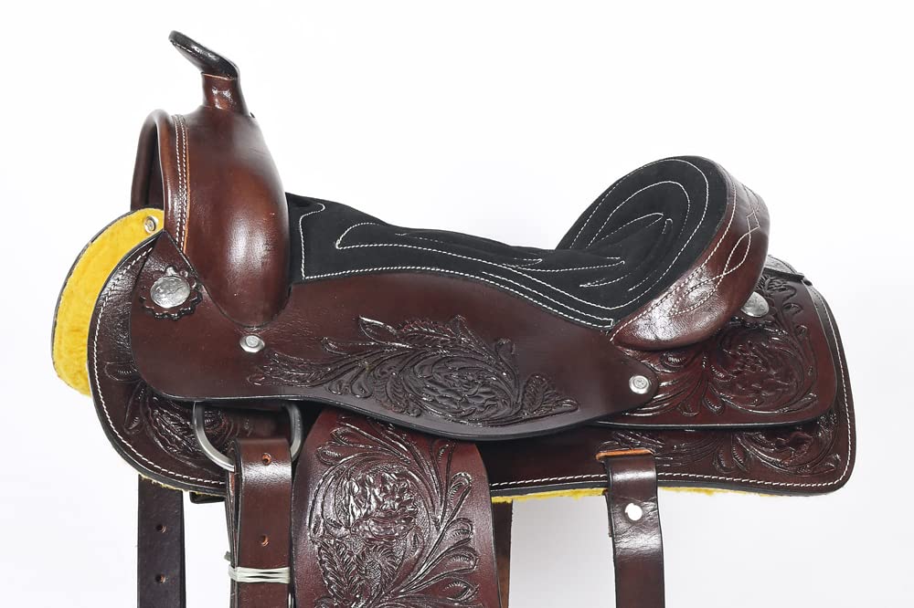 Dark Brown Leather Western Saddle S218592