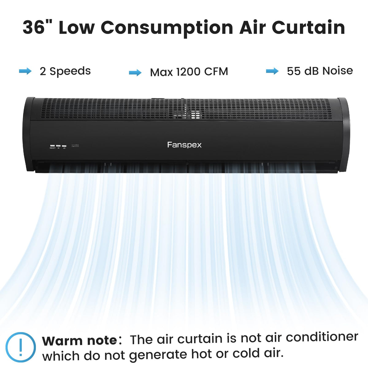 36" Wall Mounted Air Curtain E27536