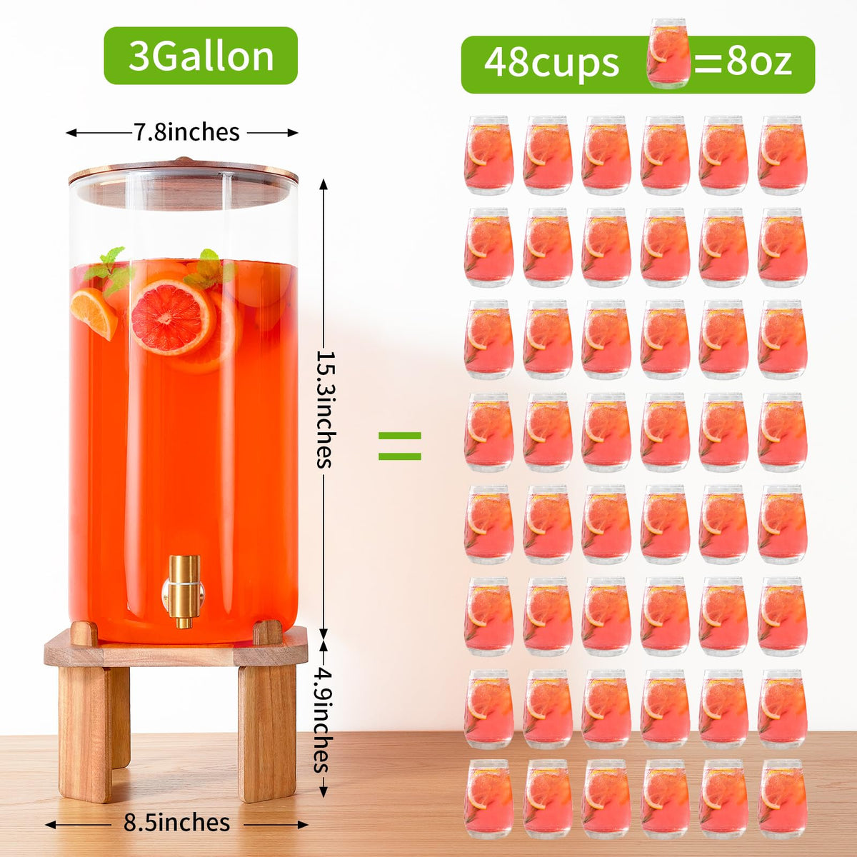 3 Gallon Drink Dispenser with Stand J9483