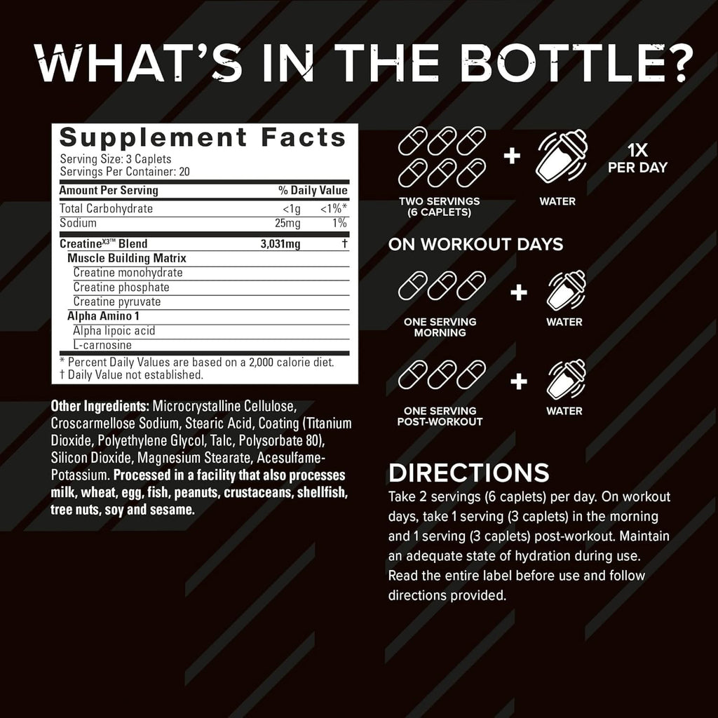 Creatine Capsules 60 Caplets F42013
